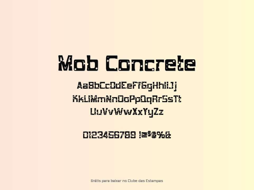 Fonte Mob Concrete Grátis Para Baixar