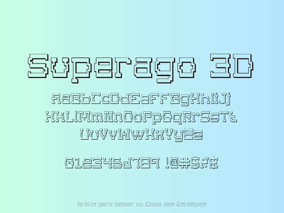 Fonte Superago 3d Grátis Para Baixar