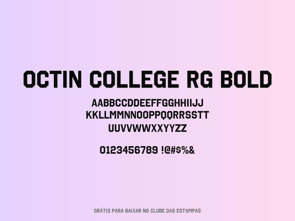 Fonte Octin College Rg Bold Grátis Para Baixar