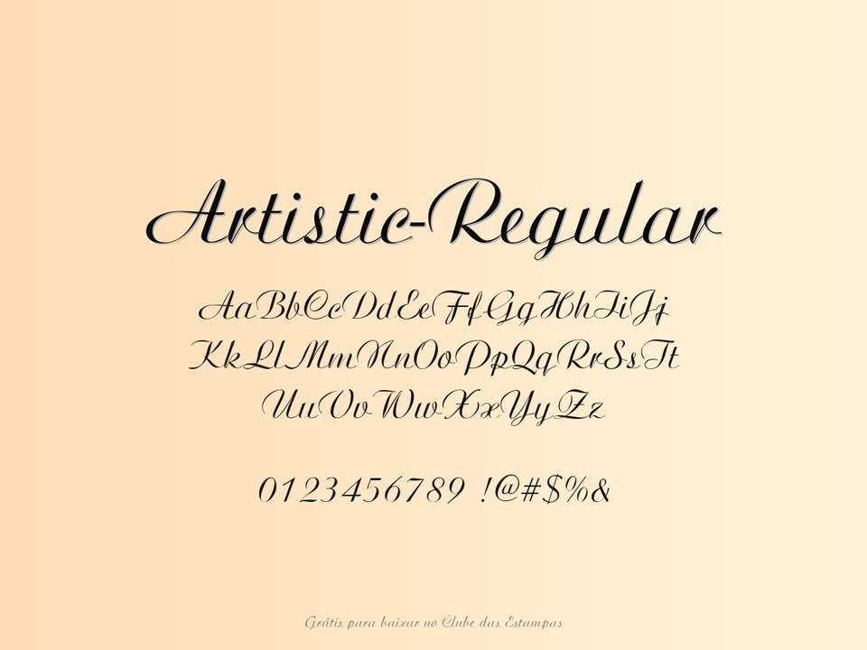 Fonte Artistic Regular Grátis Para Baixar
