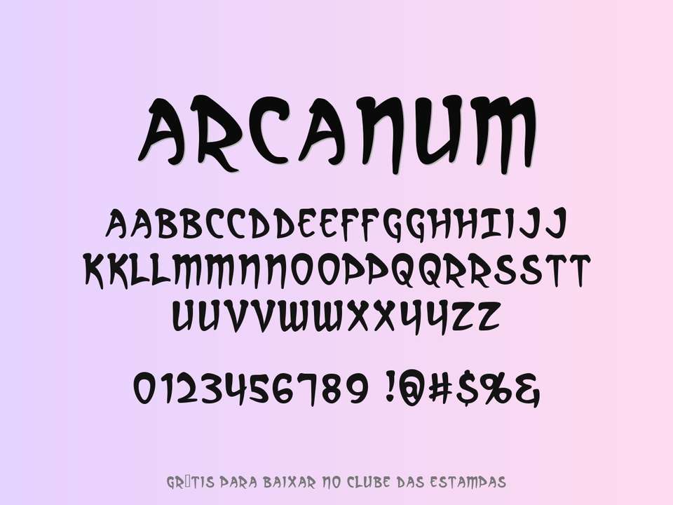 Fonte Arcanum Grátis Para Baixar