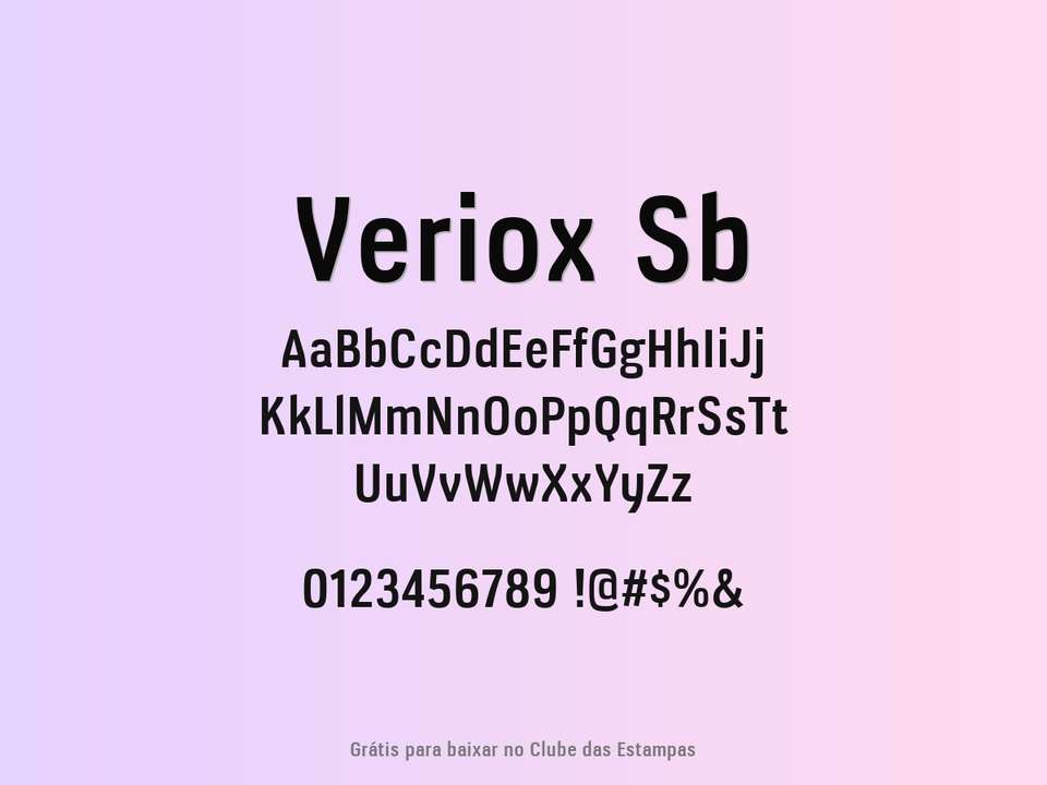 Fonte Veriox Sb Grátis Para Baixar