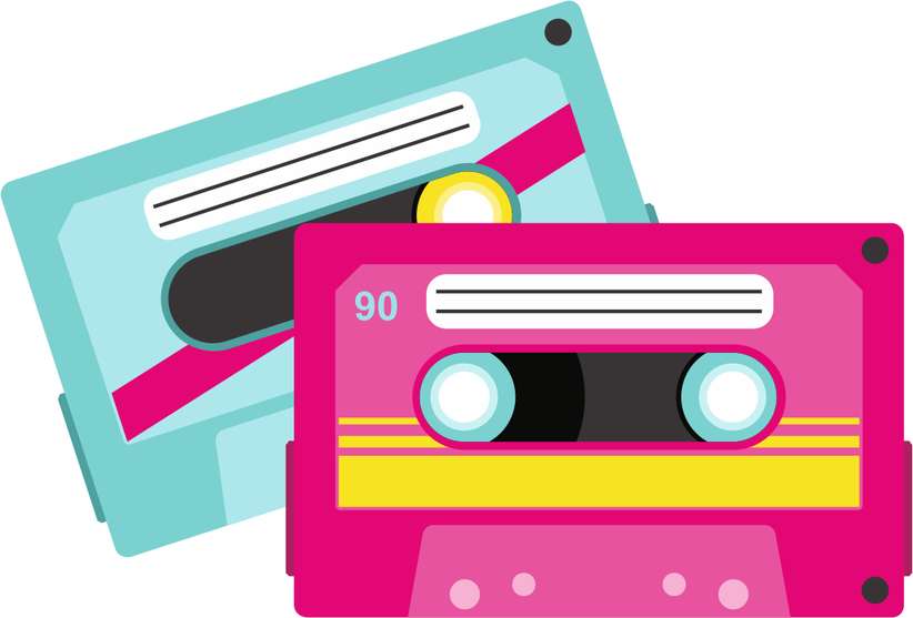 Fitas Cassete Vintage Coloridas Música Png Grátis Para Baixar