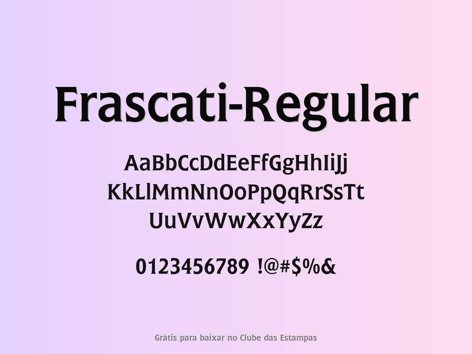 Fonte Frascati Regular Grátis Para Baixar