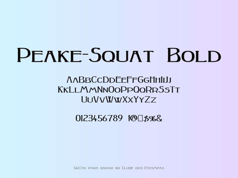 Fonte Peake Squat Bold Grátis Para Baixar