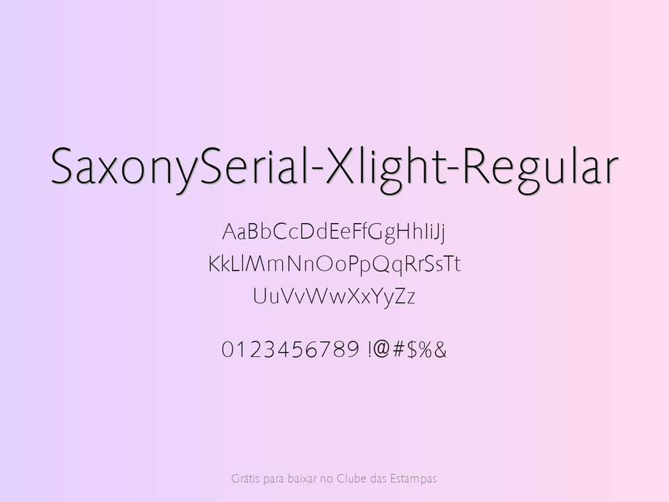 Fonte Saxonyserial Xlight Regular Grátis Para Baixar