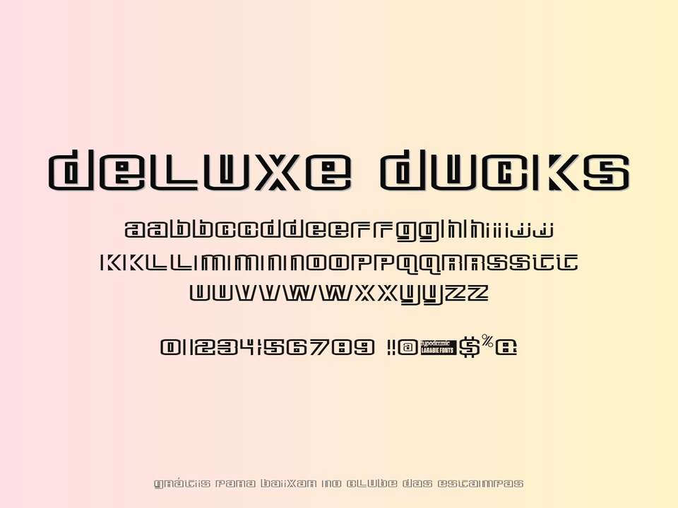 Fonte Deluxe Ducks Grátis Para Baixar