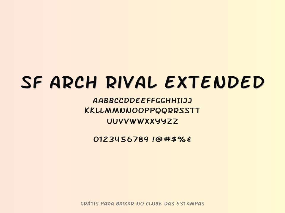 Fonte Sf Arch Rival Extended Grátis Para Baixar