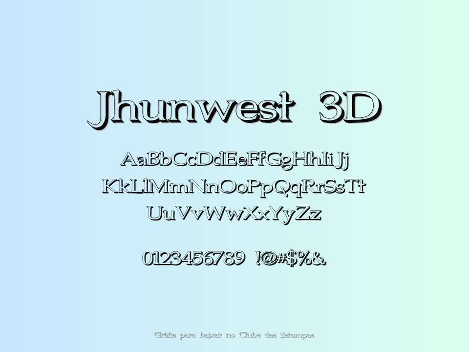 Fonte Jhunwest 3d Grátis Para Baixar