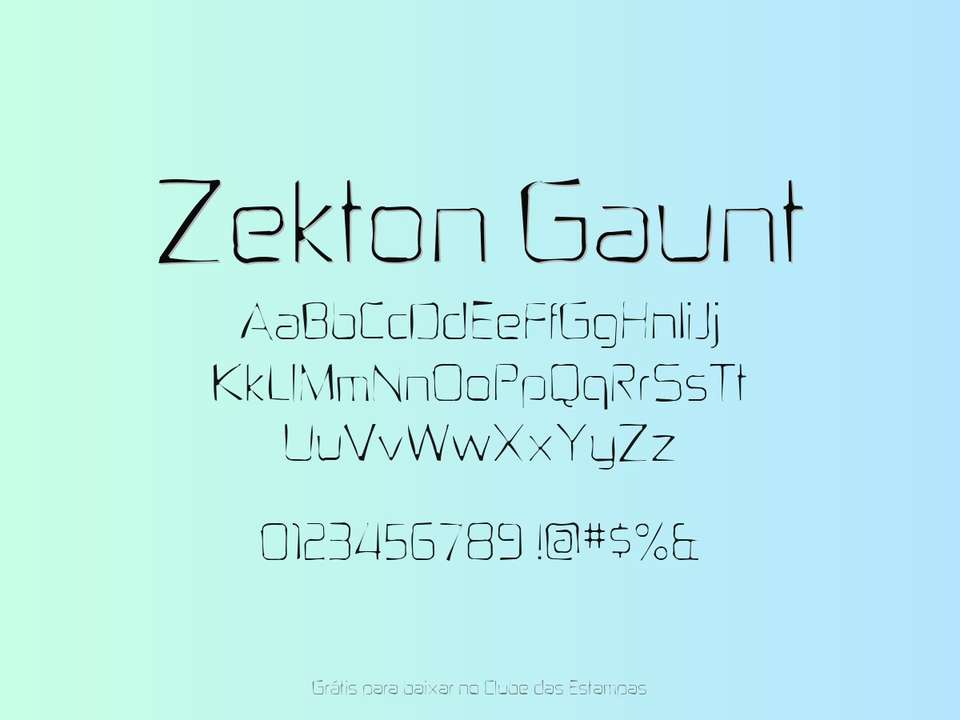 Fonte Zekton Gaunt Grátis Para Baixar