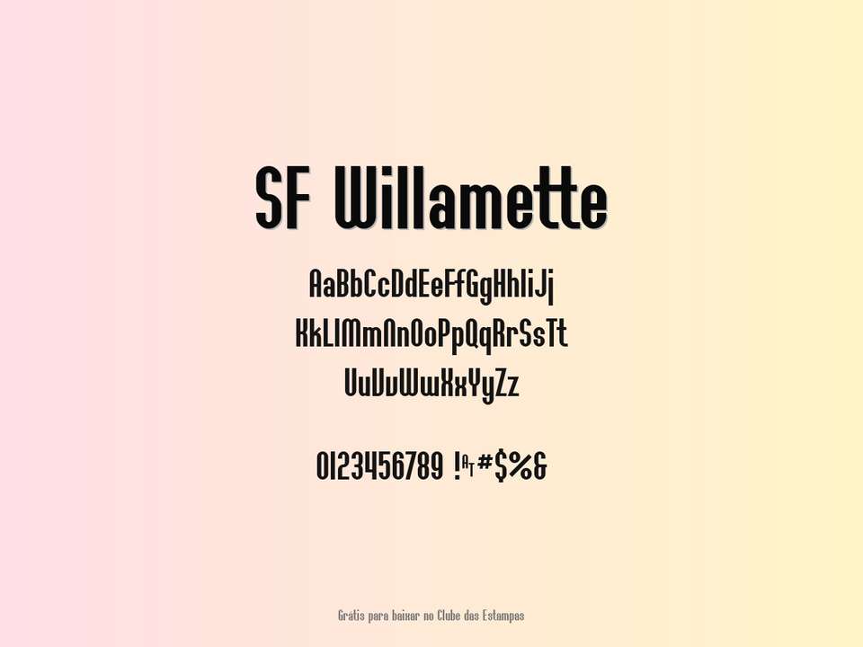 Fonte Sf Willamette Grátis Para Baixar