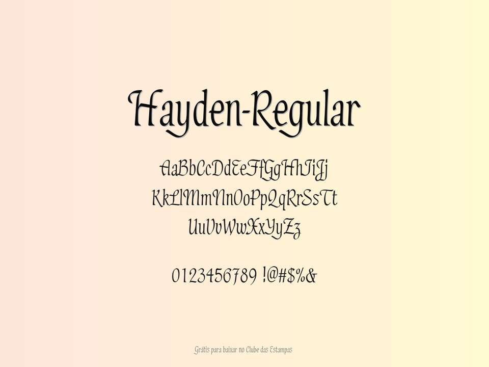 Fonte Hayden Regular Grátis Para Baixar