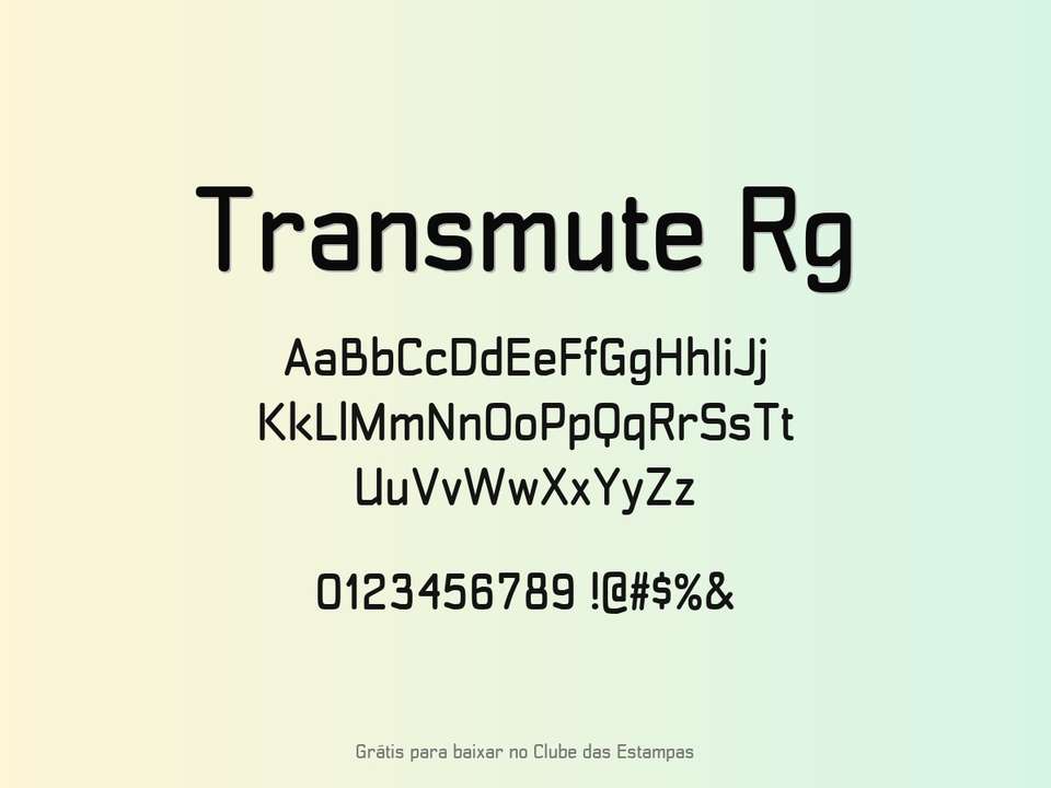 Fonte Transmute Rg Grátis Para Baixar