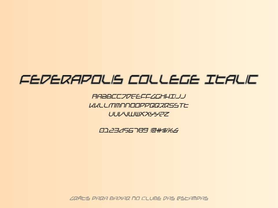 Fonte Federapolis College Italic Grátis Para Baixar