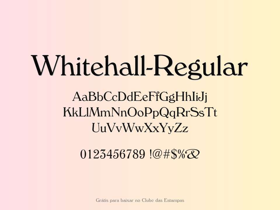 Fonte Whitehall Regular Grátis Para Baixar
