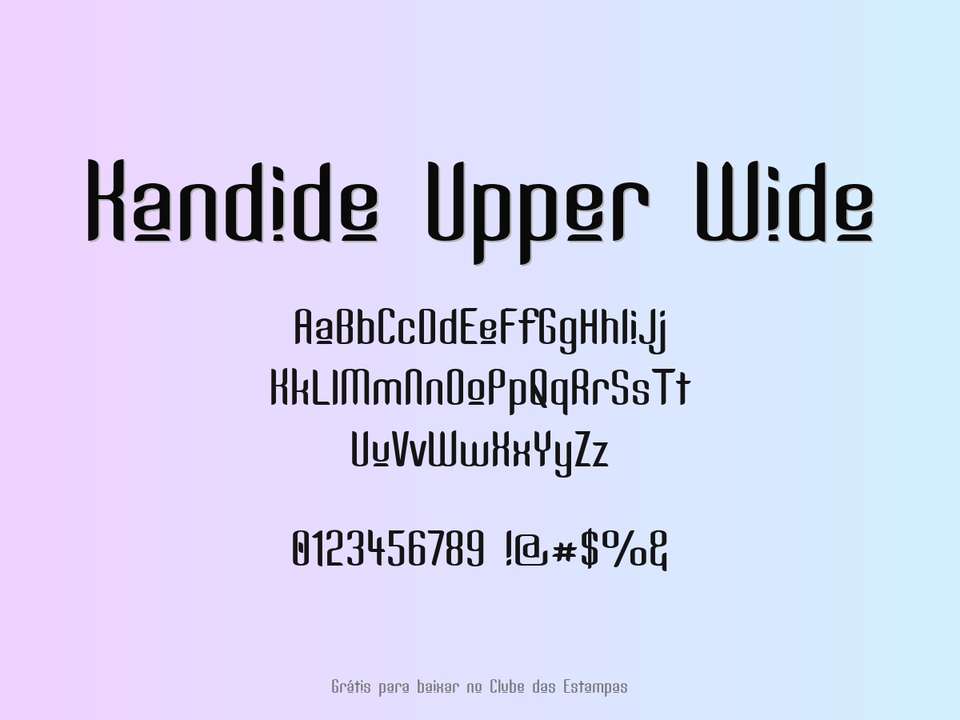 Fonte Kandide Upper Wide Grátis Para Baixar