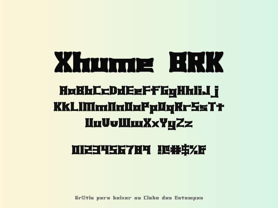 Fonte Xhume Brk Grátis Para Baixar