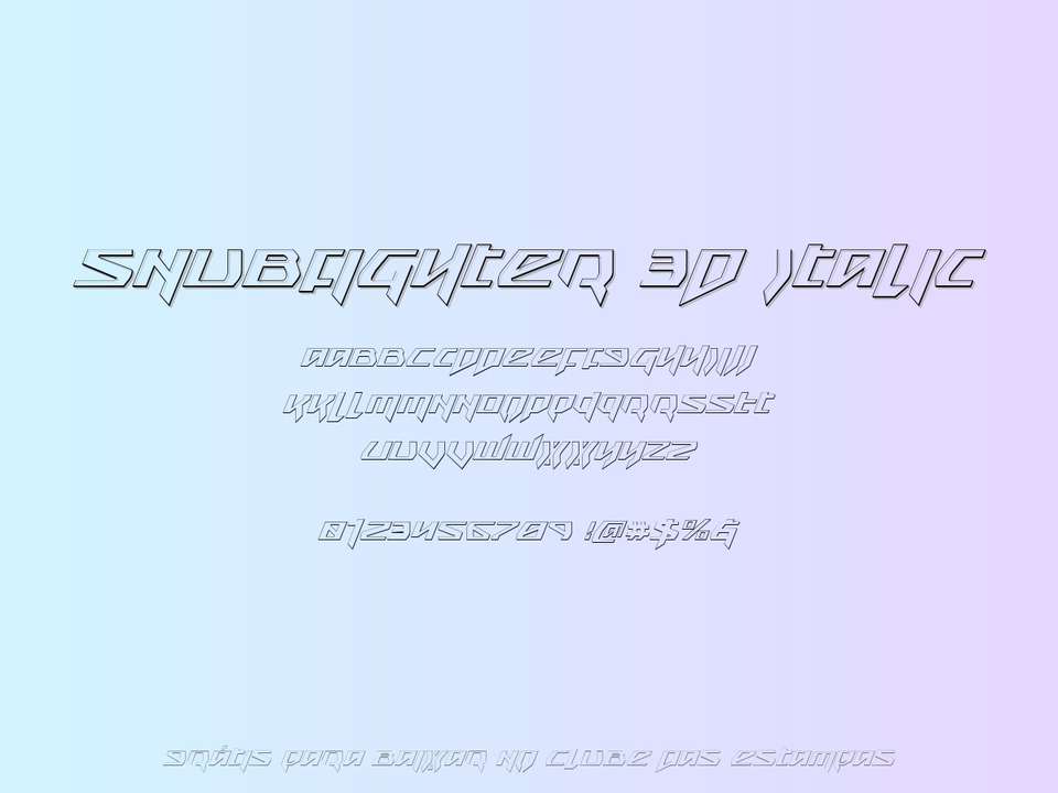 Fonte Snubfighter 3d Italic Grátis Para Baixar