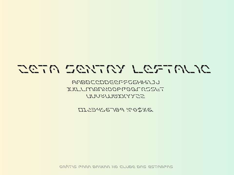 Fonte Zeta Sentry Leftalic Grátis Para Baixar