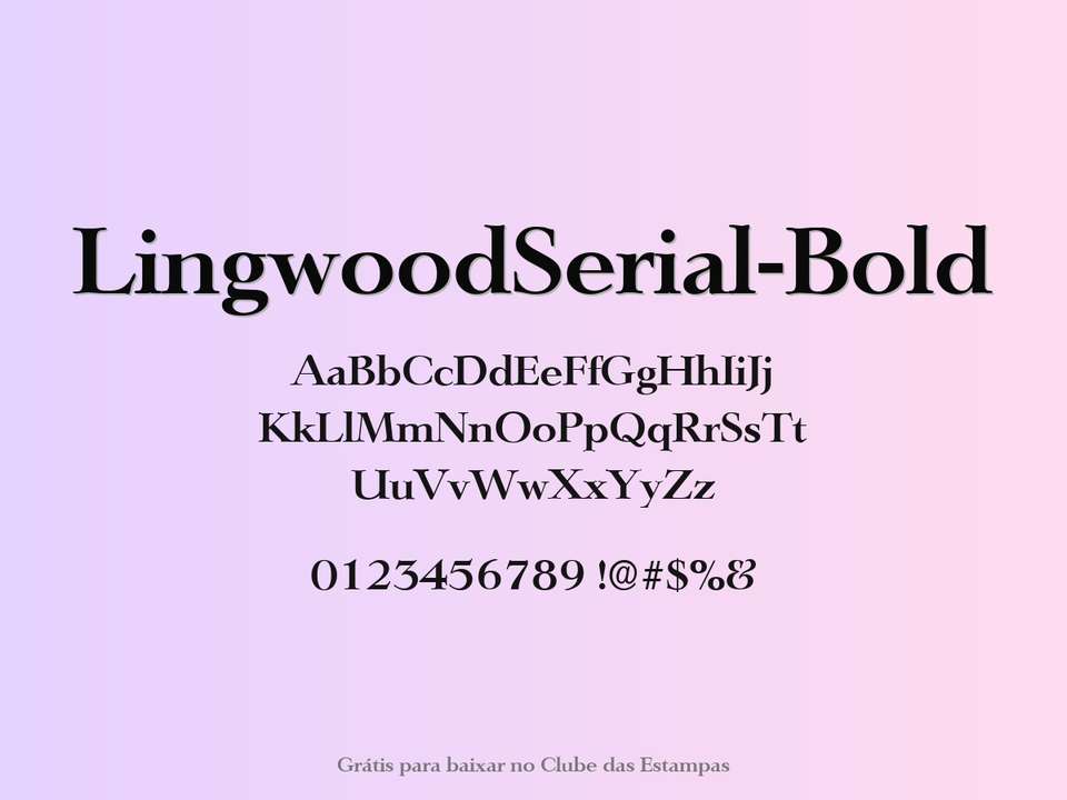 Fonte Lingwoodserial Bold Grátis Para Baixar