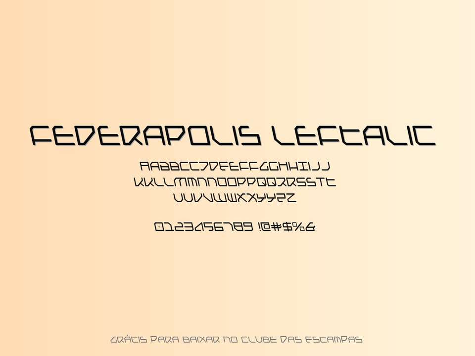 Fonte Federapolis Leftalic Grátis Para Baixar