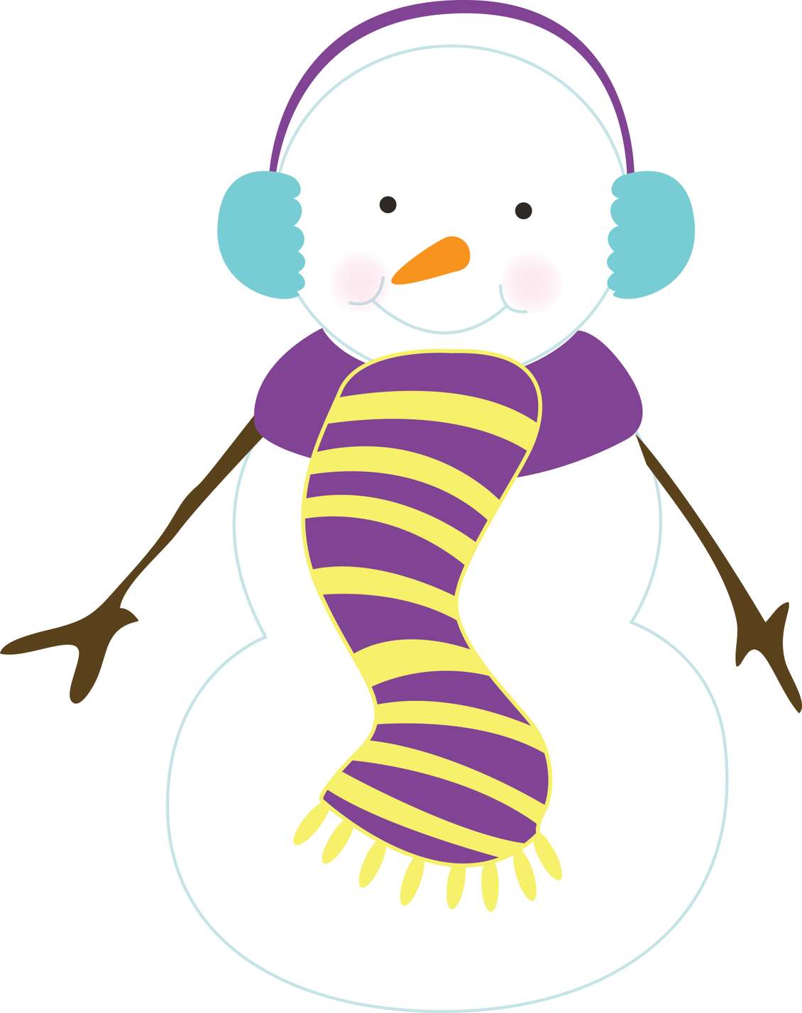 Boneco De Neve Divertido E Colorido Inverno Png Grátis Para Baixar