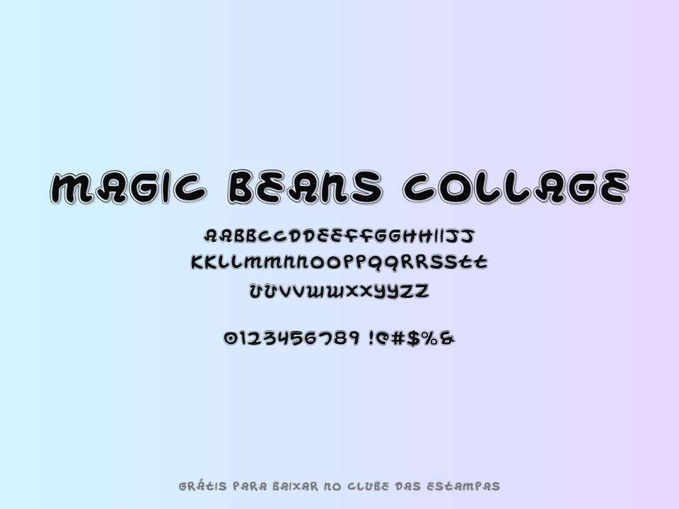 Fonte Magic Beans Collage Grátis Para Baixar