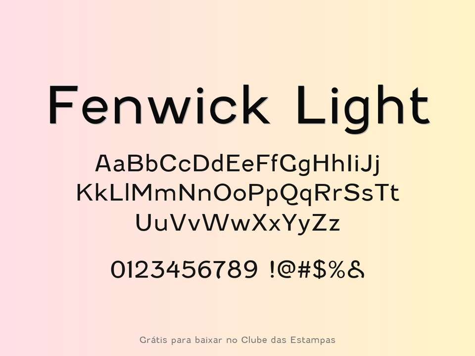 Fonte Fenwick Light Grátis Para Baixar