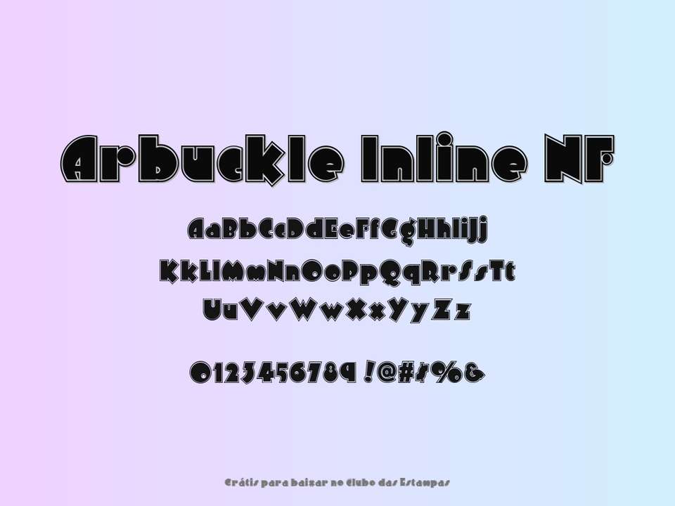 Fonte Arbuckle Inline Nf Grátis Para Baixar