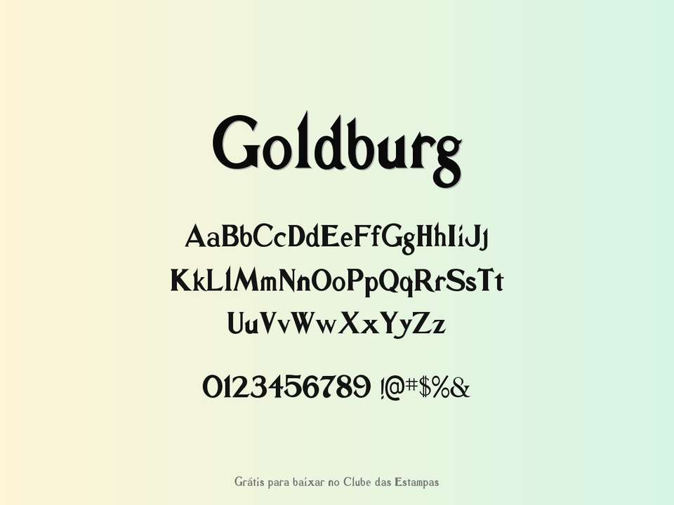 Fonte Goldburg Grátis Para Baixar