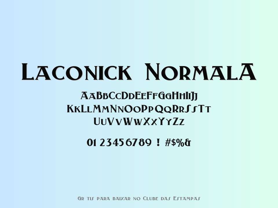 Fonte Laconick Normala Grátis Para Baixar