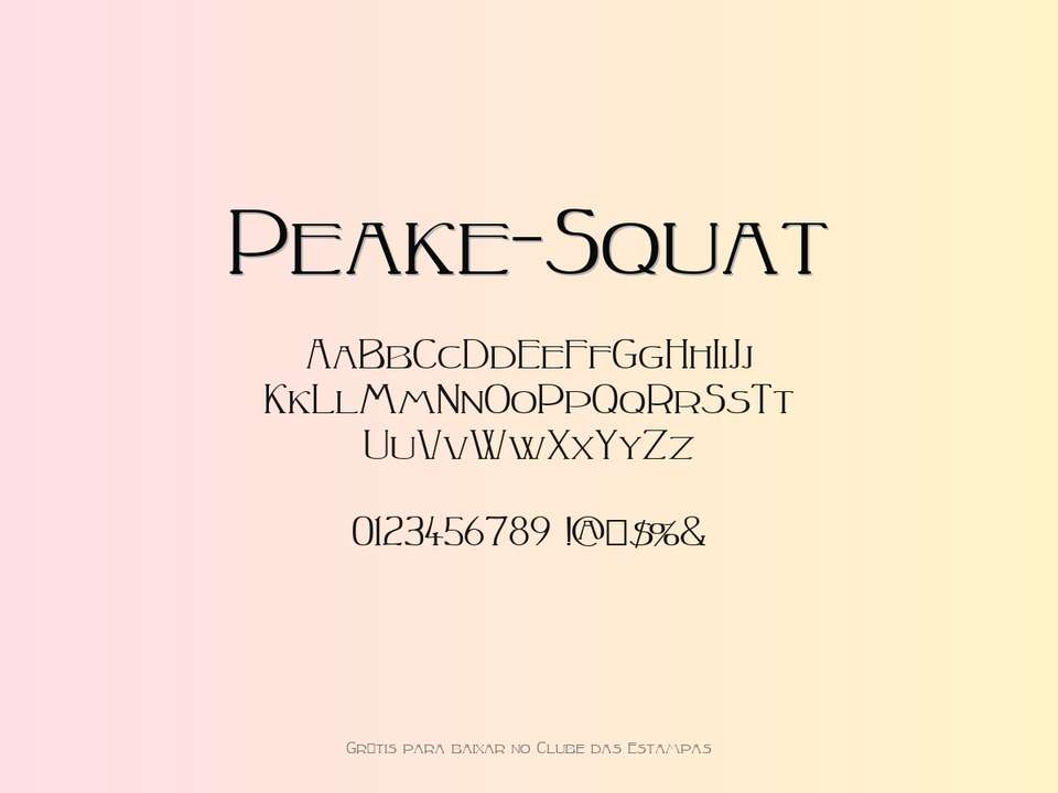 Fonte Peake Squat Grátis Para Baixar