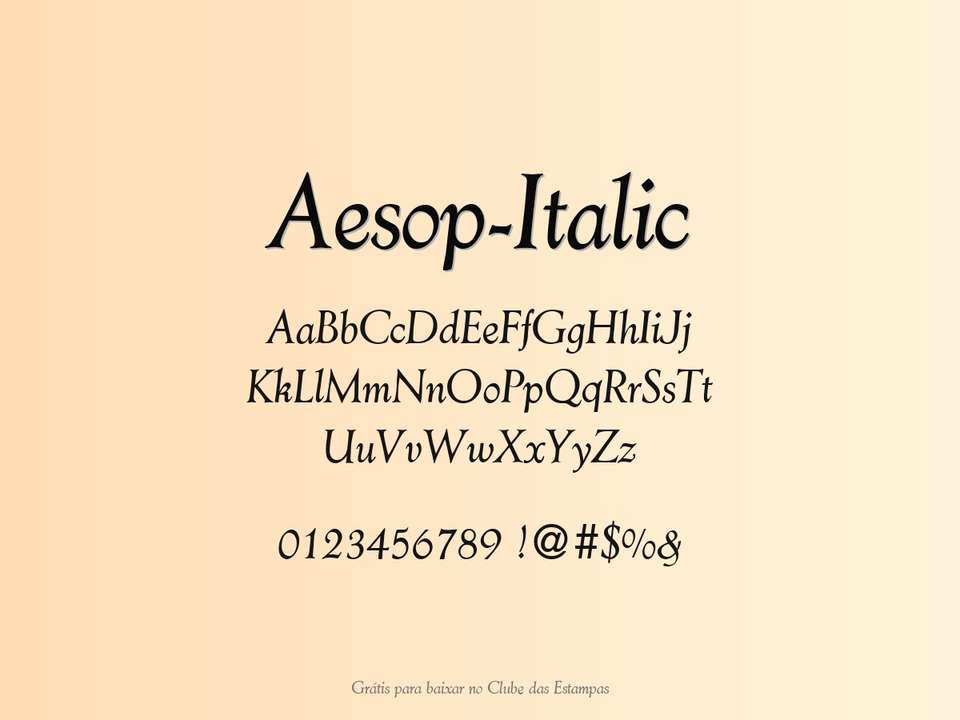 Fonte Aesop Italic Grátis Para Baixar