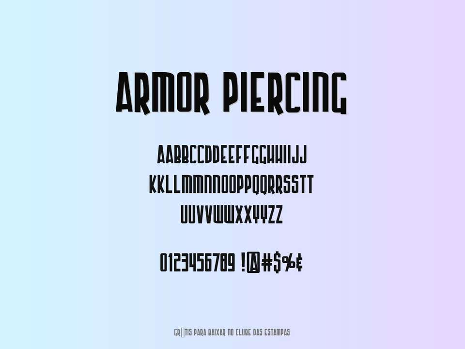 Fonte Armor Piercing Grátis Para Baixar