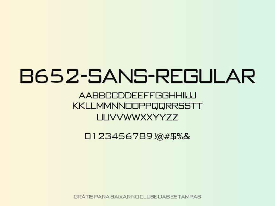 Fonte B652 Sans Regular Grátis Para Baixar