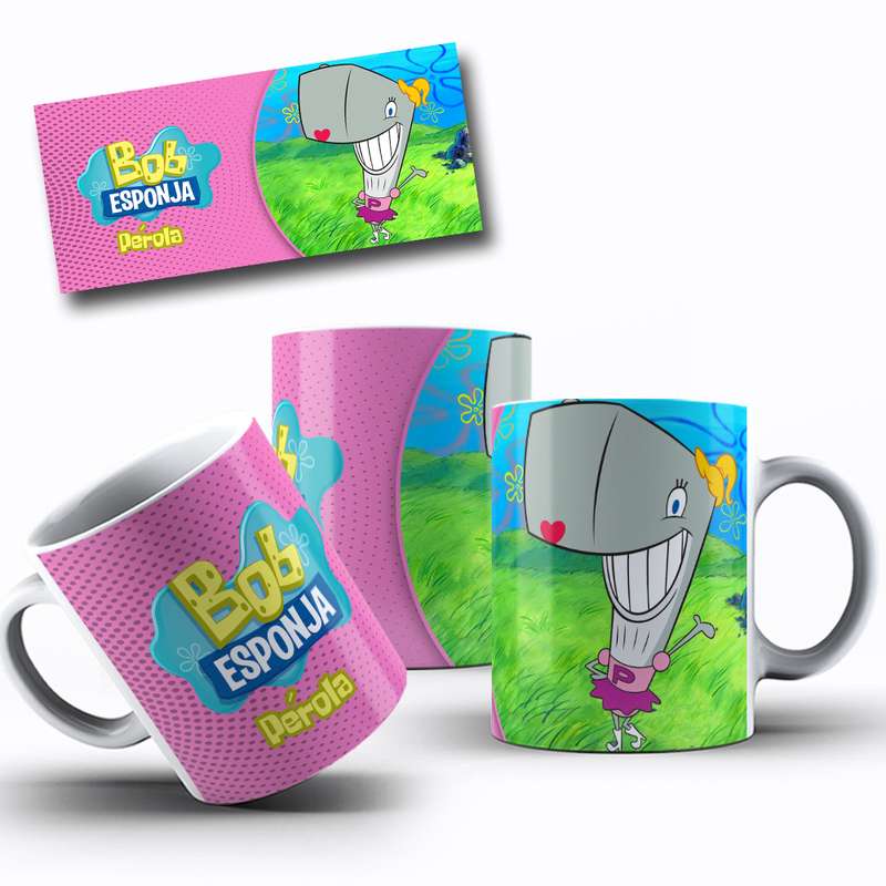 Arte Caneca Desenho Animado Bob Esponja (8)