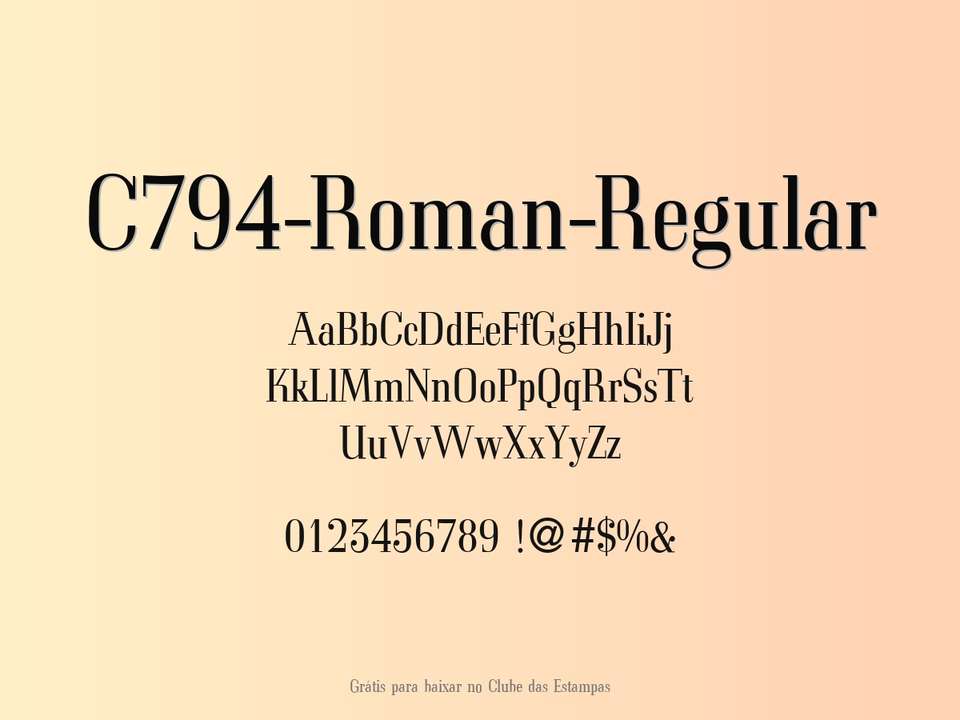 Fonte C794 Roman Regular Grátis Para Baixar
