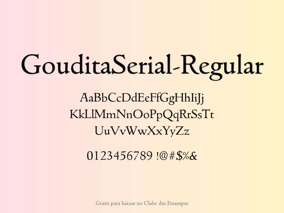 Fonte Gouditaserial Regular Grátis Para Baixar