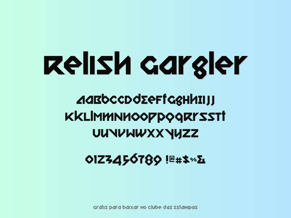 Fonte Relish Gargler Grátis Para Baixar