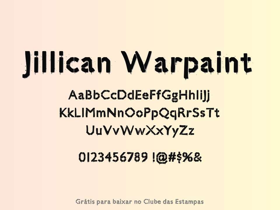 Fonte Jillican Warpaint Grátis Para Baixar