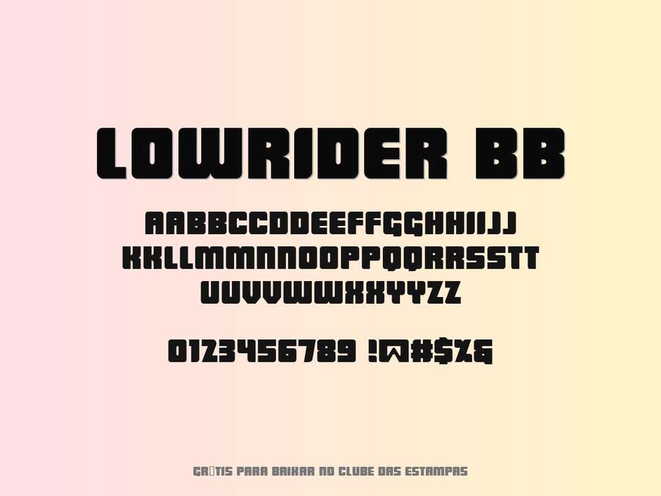 Fonte Lowrider Bb Grátis Para Baixar