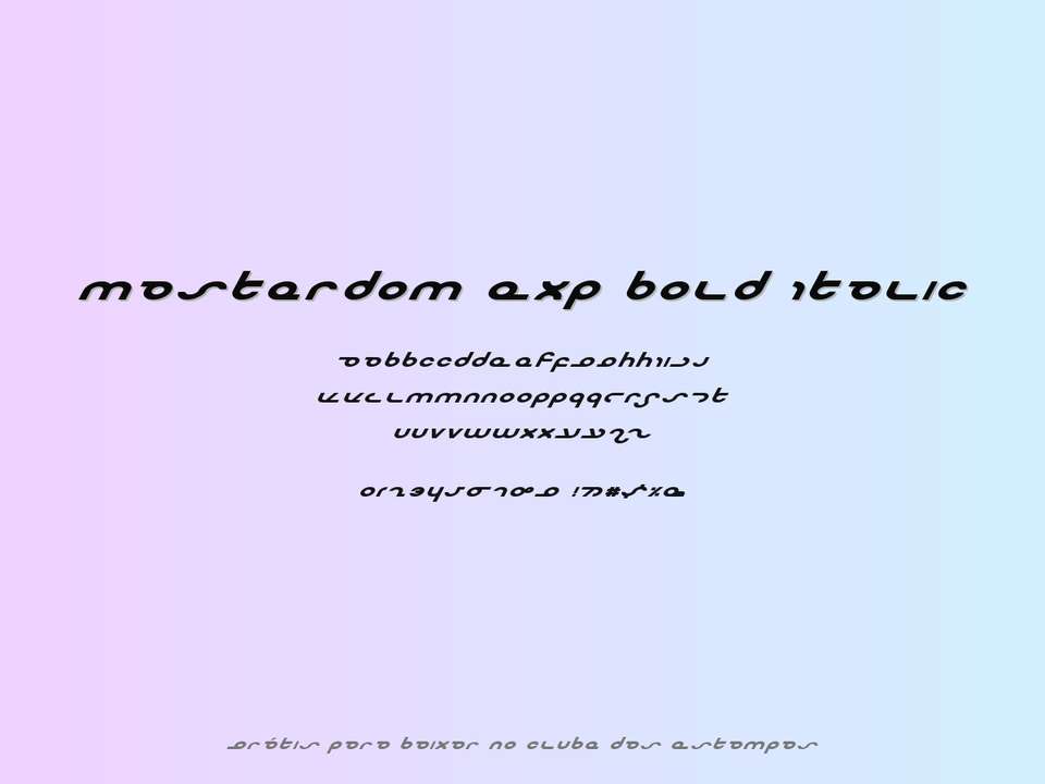Fonte Masterdom Exp Bold Italic Grátis Para Baixar
