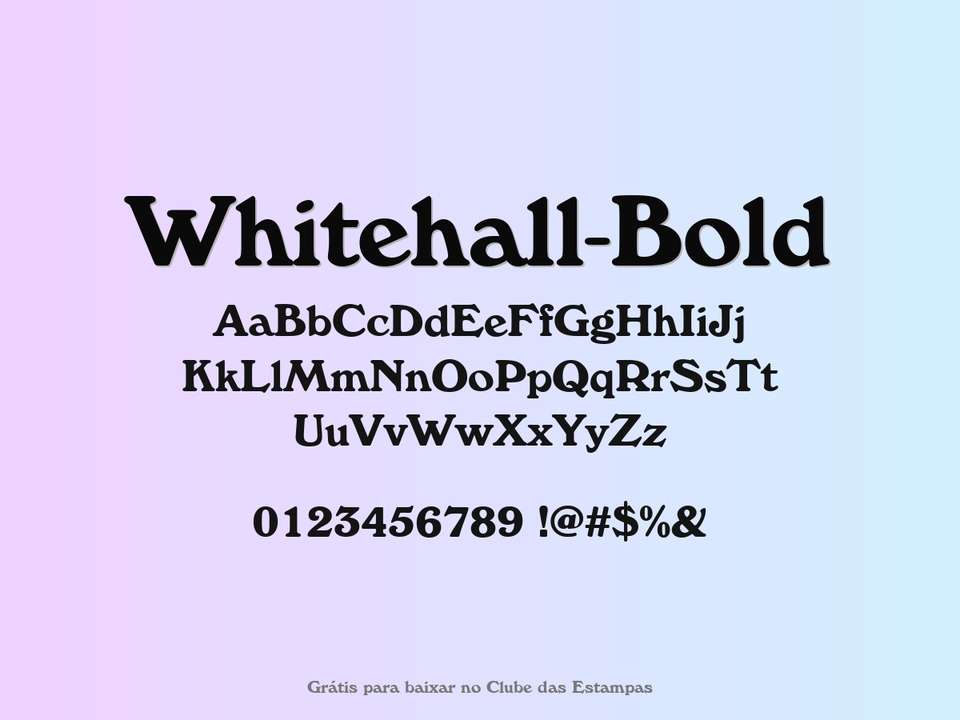 Fonte Whitehall Bold Grátis Para Baixar