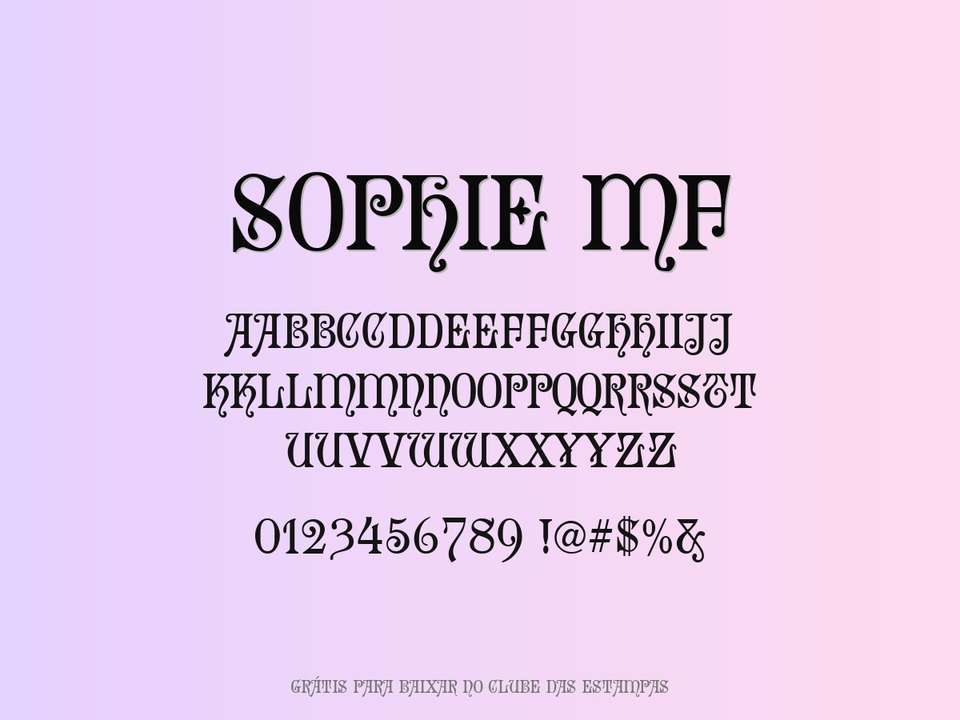 Fonte Sophie Mf Grátis Para Baixar