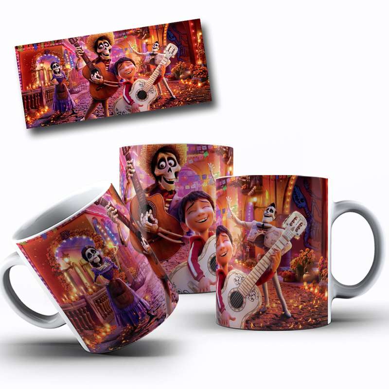 Arte Para Caneca Coco Personagens Festa Cartoon 23