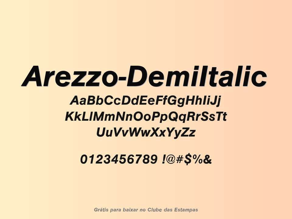 Fonte Arezzo Demiitalic Grátis Para Baixar
