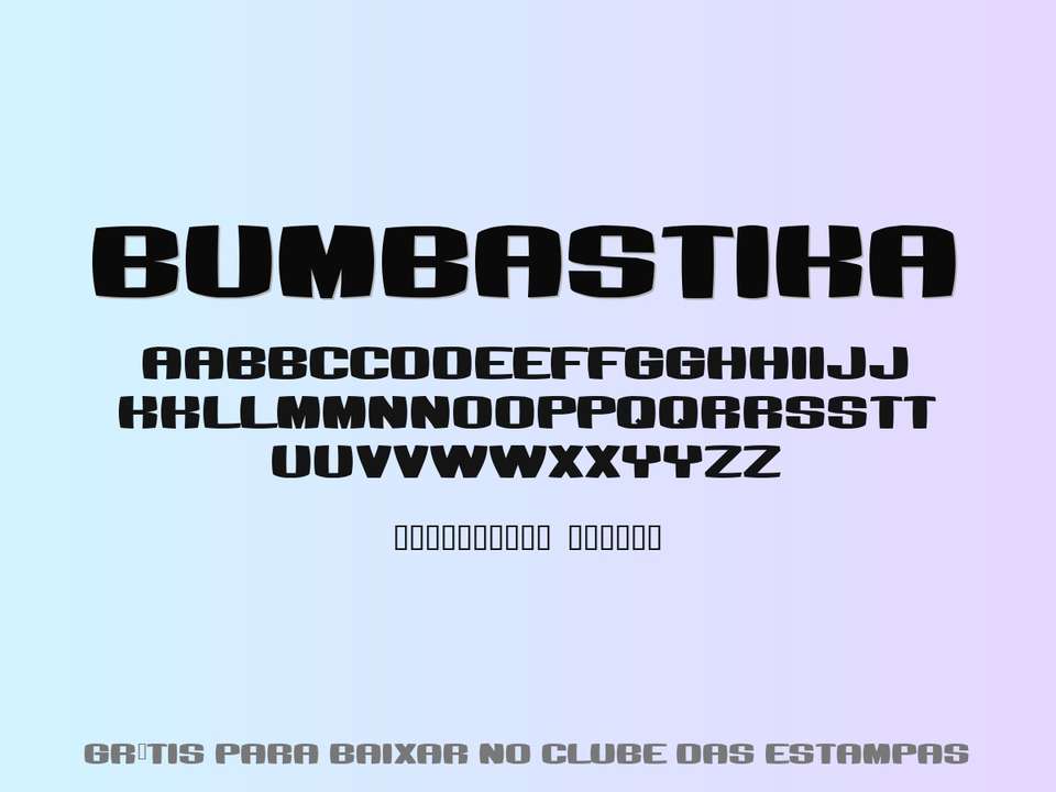 Fonte Bumbastika Grátis Para Baixar