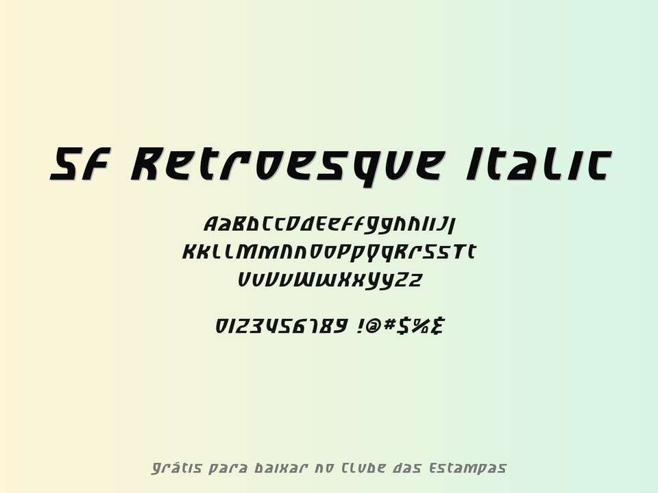 Fonte Sf Retroesque Italic Grátis Para Baixar