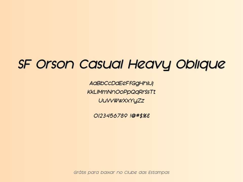Fonte Sf Orson Casual Heavy Oblique Grátis Para Baixar