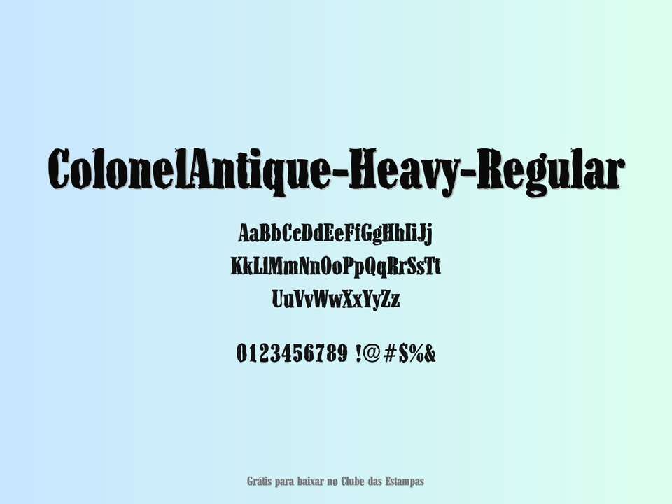 Fonte Colonelantique Heavy Regular Grátis Para Baixar
